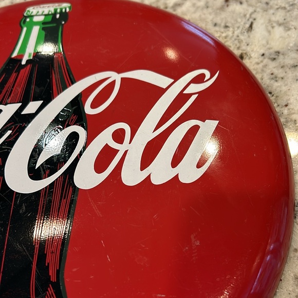 Vintage Coca-Cola Round metal sign 1990 - Picture 4 of 5